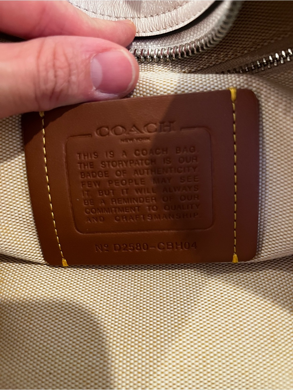 COACH Glazed white/Cream Leather Cube Rogue Satchel with Strap - Picture 4 of 7